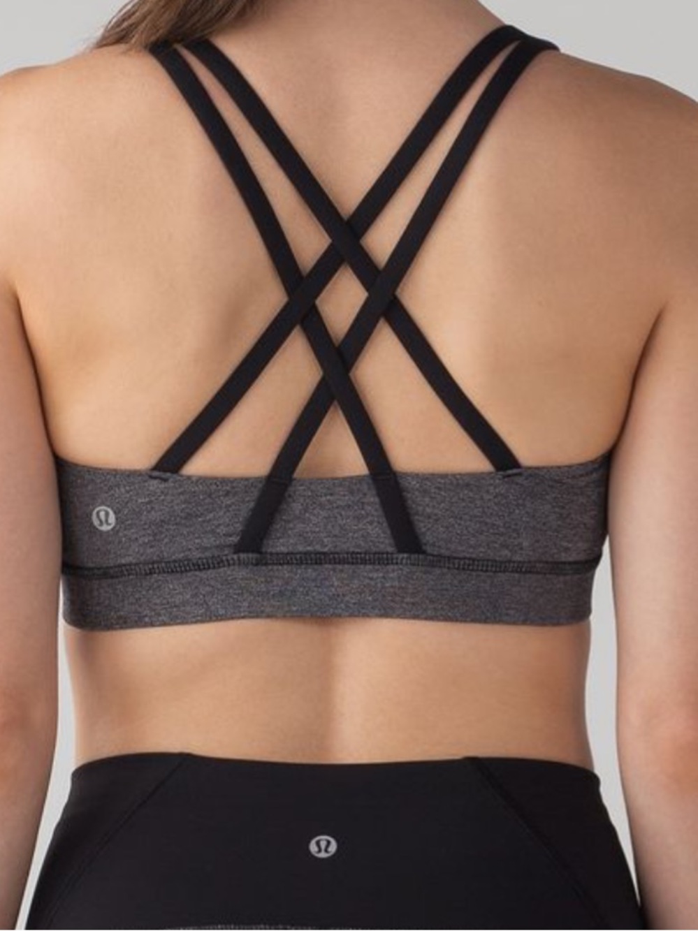 Lululemon Energy Bra Size 6 Grey Black